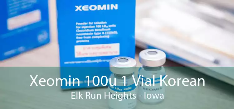 Xeomin 100u 1 Vial Korean Elk Run Heights - Iowa